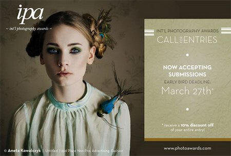 The International Photography Awards conducts an annual competition for professional, non-professional, and student photographers on a global level, creating one of the most ambitious and comprehensive competitions in the photography world today.Early Bird Deadline is 27 March 2010, final entry deadline is 28 May 2010. Visit the site to learn more.